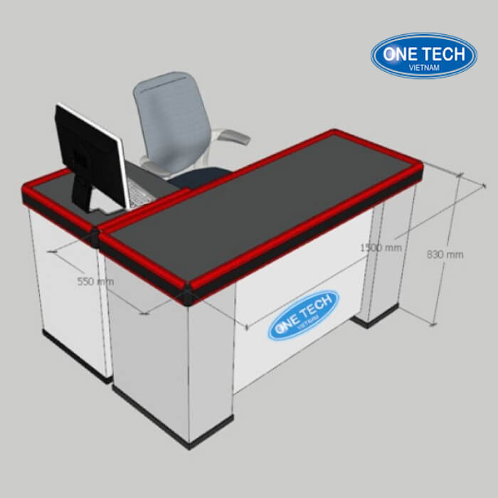 Bàn thu ngân kích thước 1m8