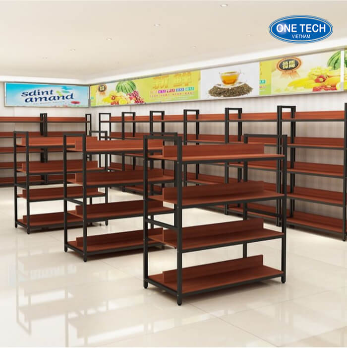 Cách lựa chọn kệ siêu thị vân gỗ An Giang