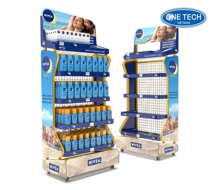 Kệ lưng lưới trưng bày hàng hóa mới