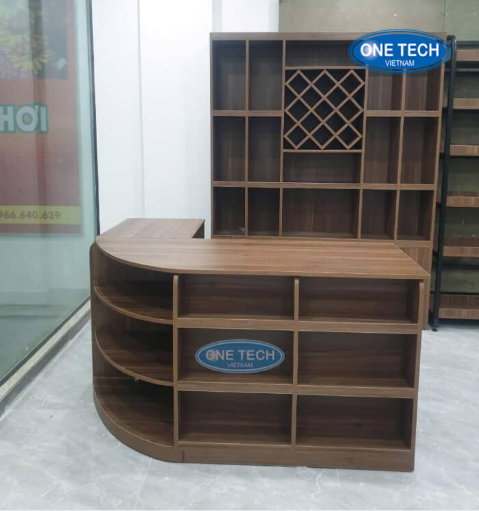 Quầy thu ngân gỗ sản xuất riêng