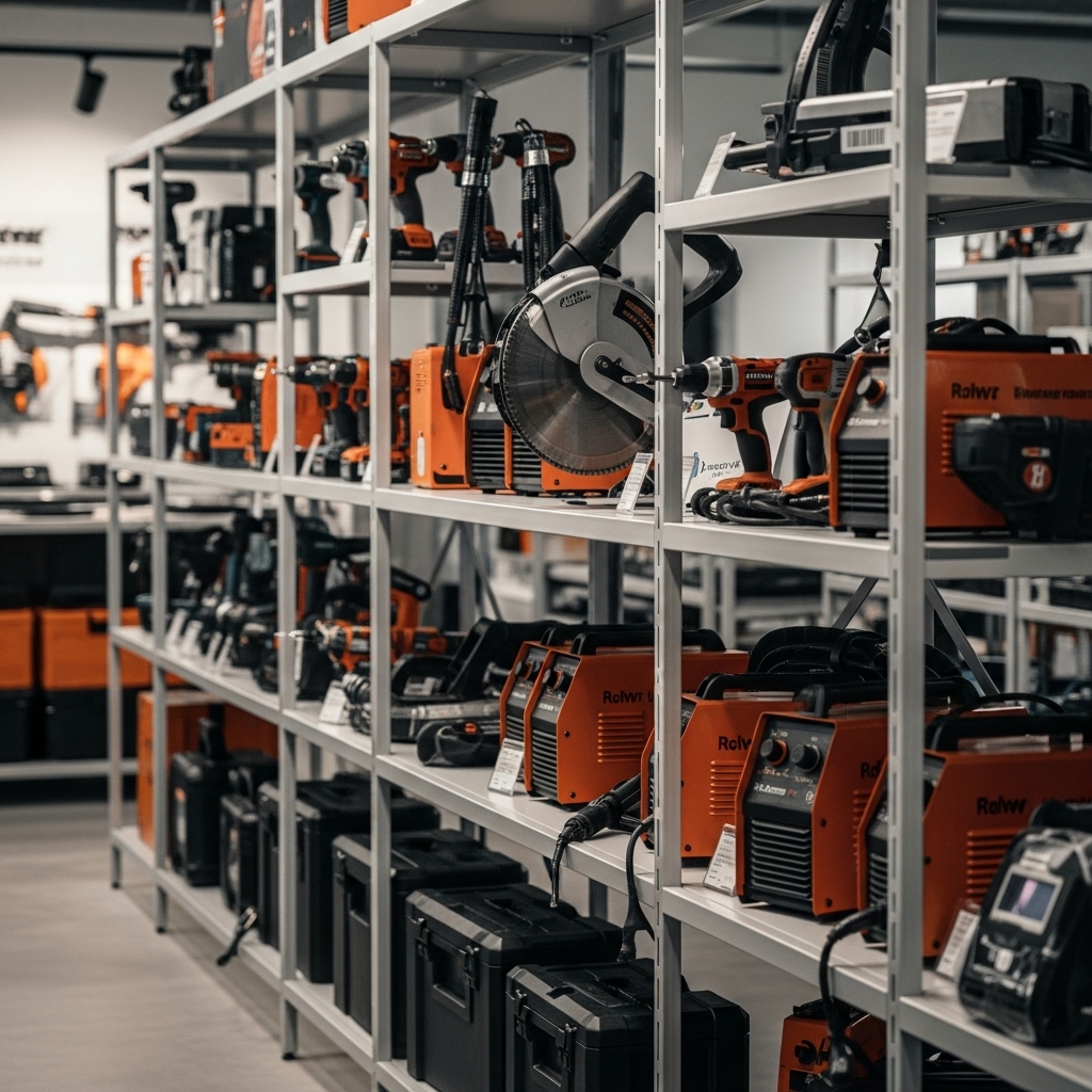 Kệ trưng bày thiết bị điện máy và dụng cụ công nghiệp Kệ đa năng trưng bày dụng cụ công nghiệp và thiết bị điện máy