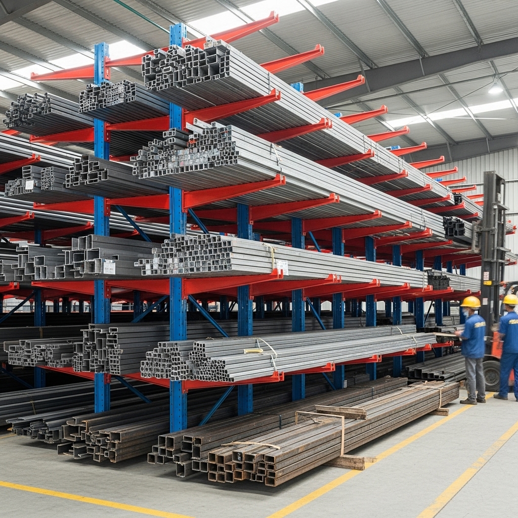 Tổng quan kệ tay đỡ Cantilever dùng trong kho thép tại An Giang