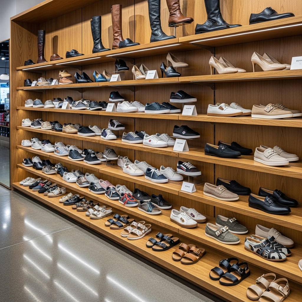 Ví dụ bố trí và vệ sinh kệ giày dép gọn gàng