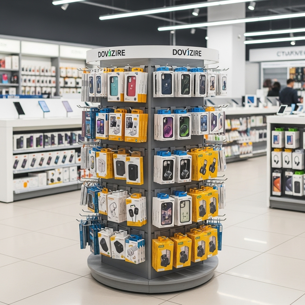 Mẫu kệ đảo phụ kiện giúp tăng doanh số bán kèm Kệ bàn và kệ đảo trưng bày phụ kiện điện thoại