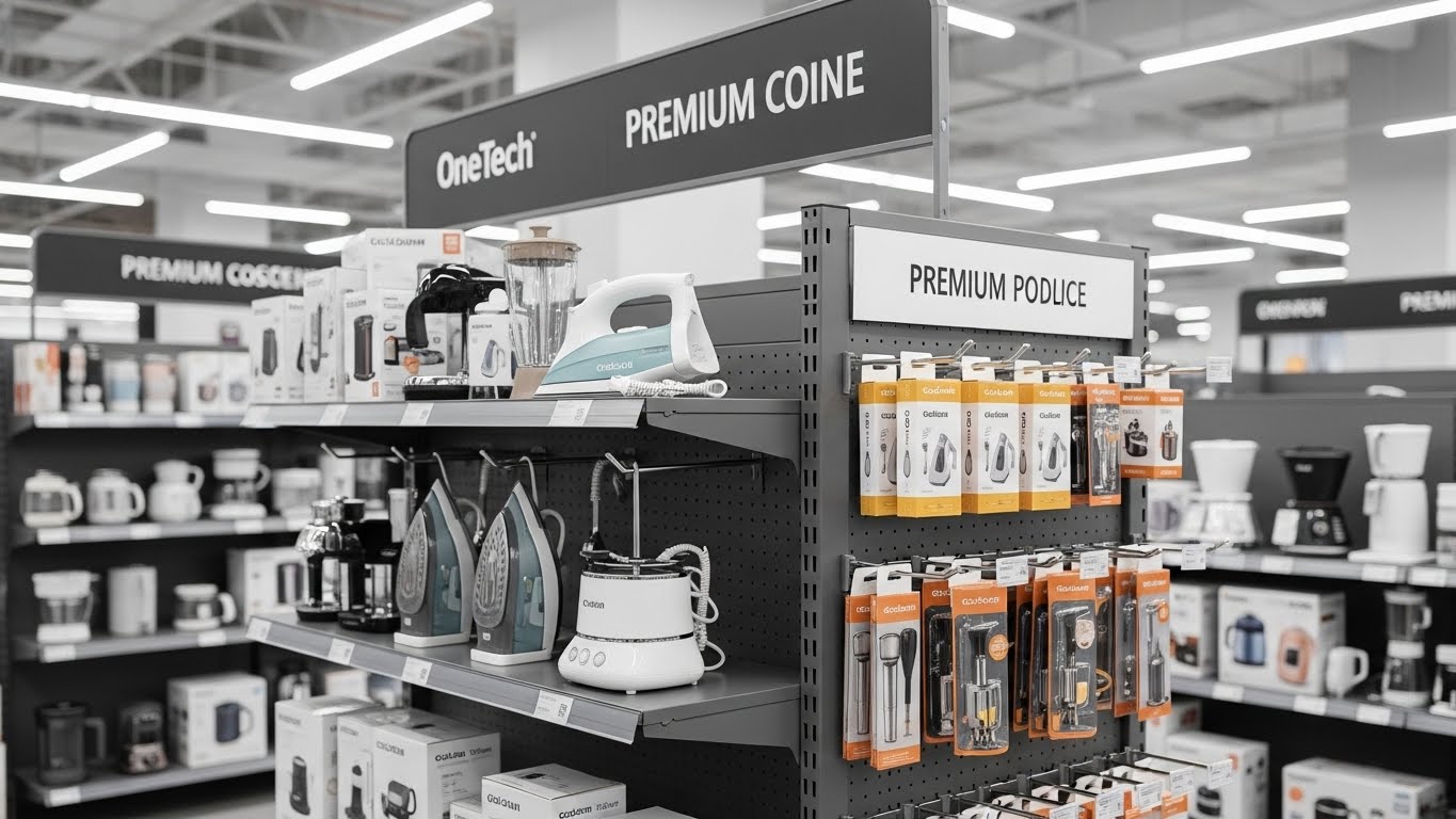 Kệ quảng cáo hàng gia dụng Goldsun kết hợp treo và bày sản phẩm Kệ quảng cáo hàng gia dụng Goldsun kết hợp treo và bày sản phẩm