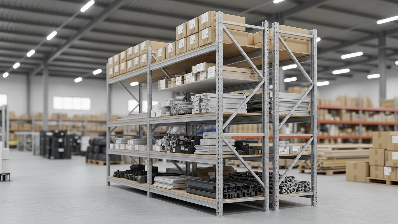 Kệ trung tải độc lập trong kho vật tư tại An Giang