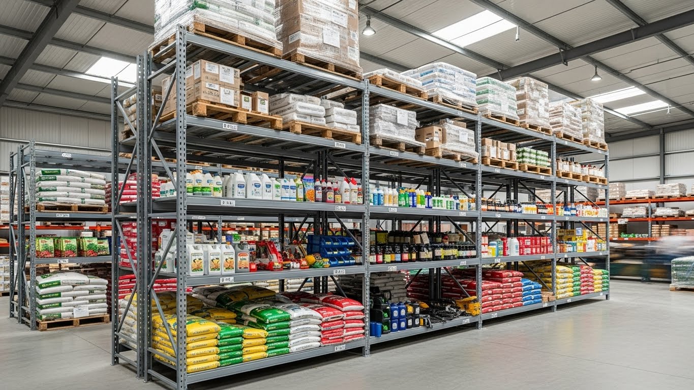 Giải pháp kệ trung tải cho kho vật tư nông nghiệp tại An Giang Kệ trung tải lưu trữ phân bón và vật tư nông nghiệp