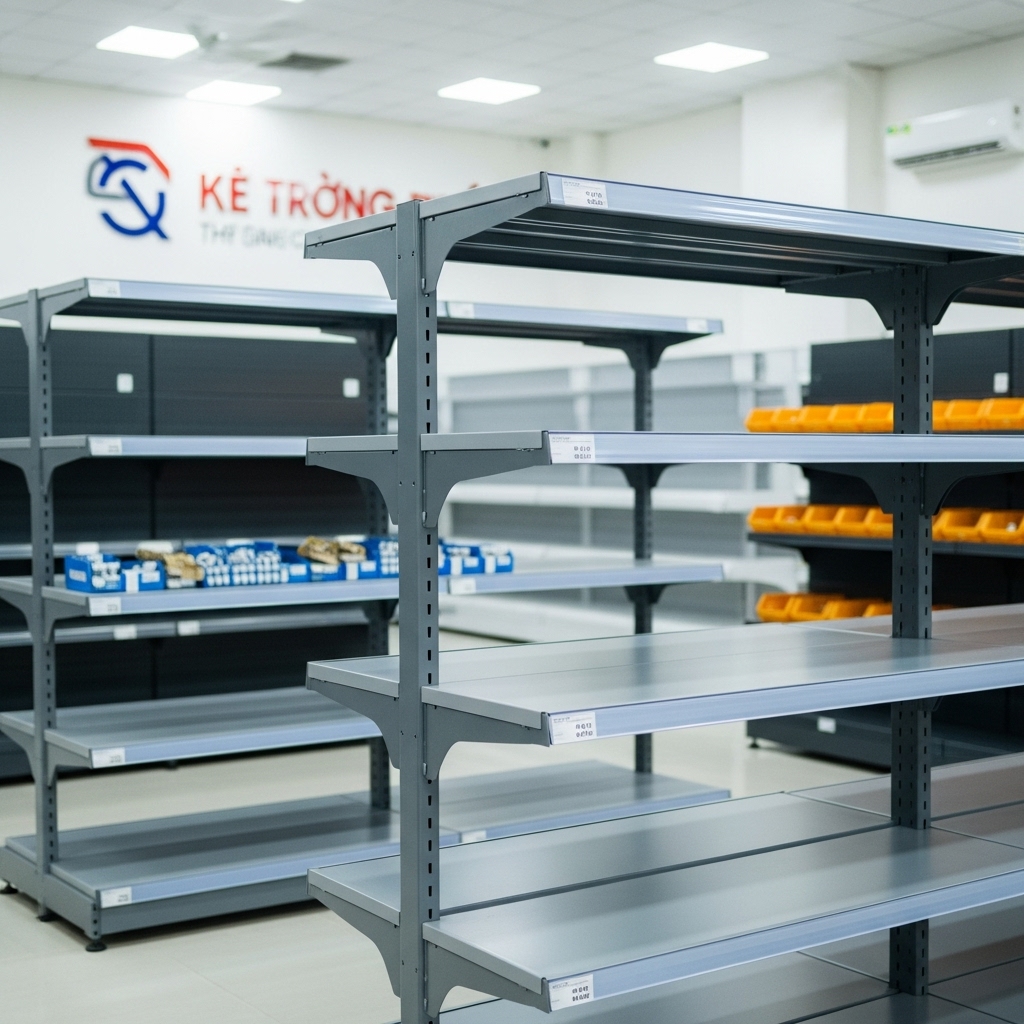 Nhân viên tư vấn chọn kệ kim khí phù hợp