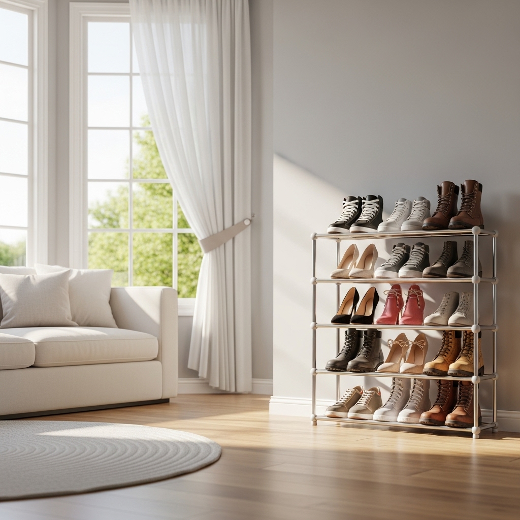 Một số mẫu kệ trưng bày giày dép gia đình phổ biến