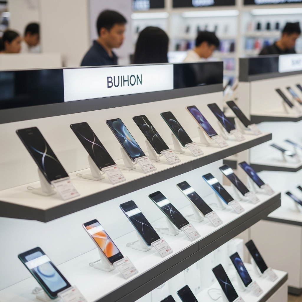 Kệ trưng bày điện thoại tối ưu không gian mùa mua sắm cận Tết Nhu cầu trưng bày điện thoại và phụ kiện dịp cuối năm