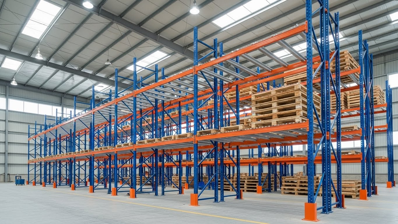 Thi công kệ pallet tại kho hàng An Giang