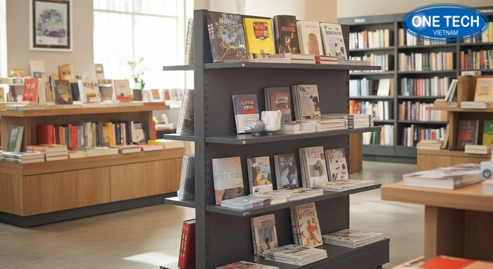 Bảng giá tham khảo kệ trưng bày sách báo theo chất liệu và cấu hình