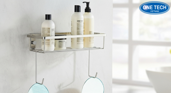 Chất liệu inox 304 cho kệ treo dầu gội dây bền đẹp