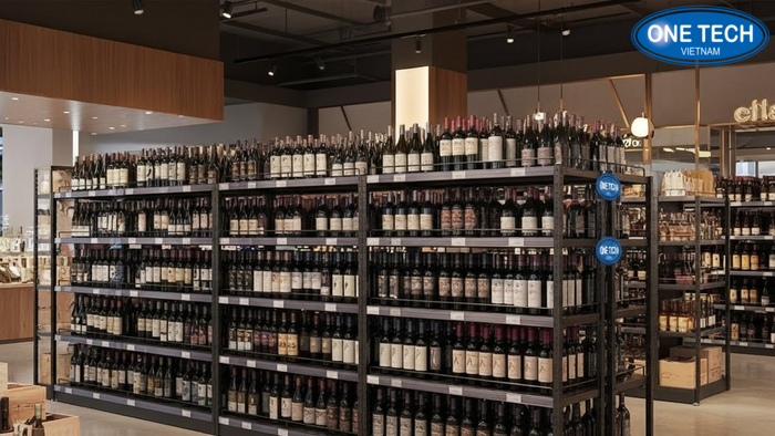 Checklist chọn kệ trưng bày rượu Infographic checklist 5 tiêu chí chọn kệ trưng bày rượu theo nhu cầu