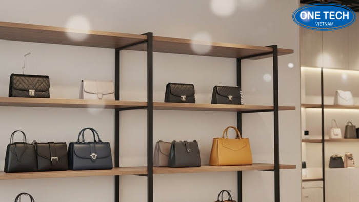 Checklist chon ke trung bay tui xach Checklist 7 tiêu chí chọn kệ trưng bày túi xách cho shop