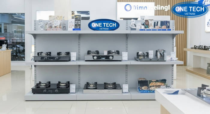 Dự án thực tế kệ trưng bày bếp gas Hình ảnh dự án kệ trưng bày thiết bị bếp tại An Giang và miền Tây
