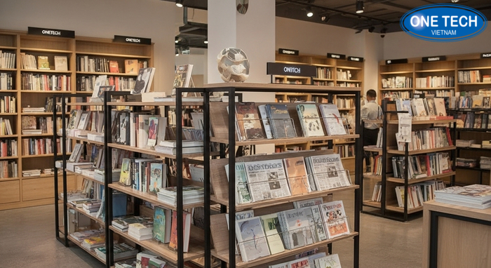 Tổng quan các loại kệ trưng bày sách báo theo chất liệu và kiểu dáng