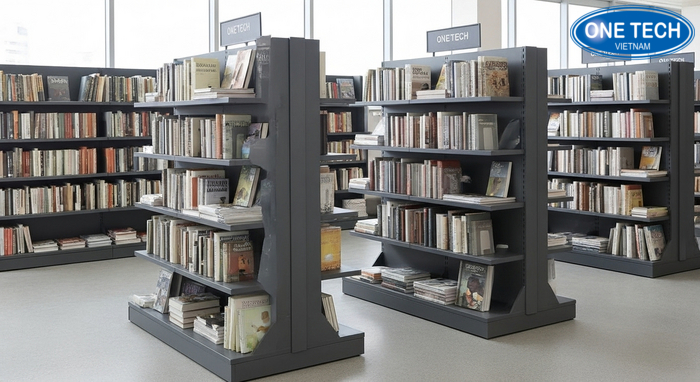 Minh họa ưu đãi khi mua kệ trưng bày sách báo số lượng lớn