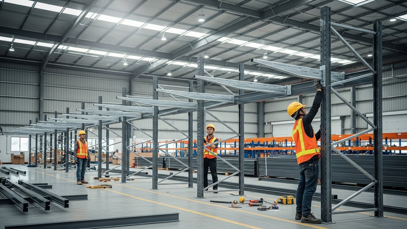 Lắp đặt kệ tay đỡ kho xưởng tại An Giang