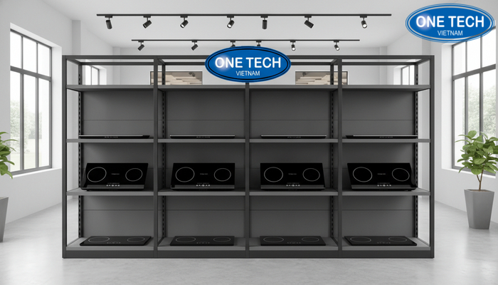 Hình ảnh khu trưng bày mẫu kệ tại Kệ siêu thị An Giang