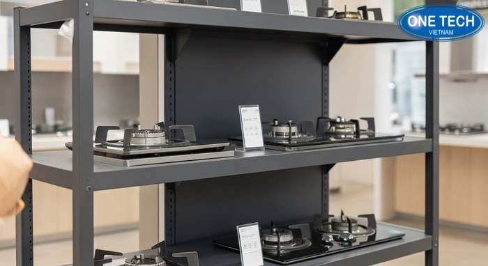 Dịch vụ kệ trưng bày bếp gas OneTech Group Thiết kế thi công kệ trưng bày bếp gas theo yêu cầu