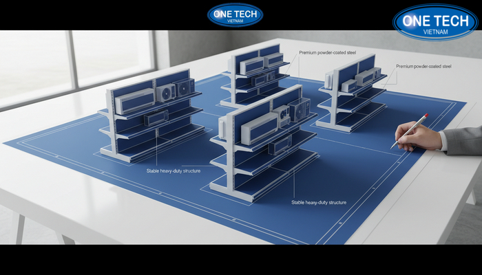 Bản vẽ thiết kế 2D bố trí khu trưng bày máy lạnh theo mặt bằng