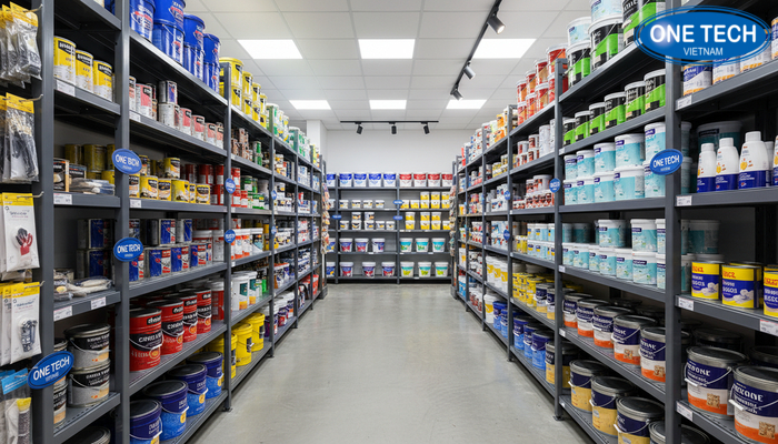 Bảng giá tham khảo các loại kệ trưng bày sơn nước theo tải trọng và kích thước