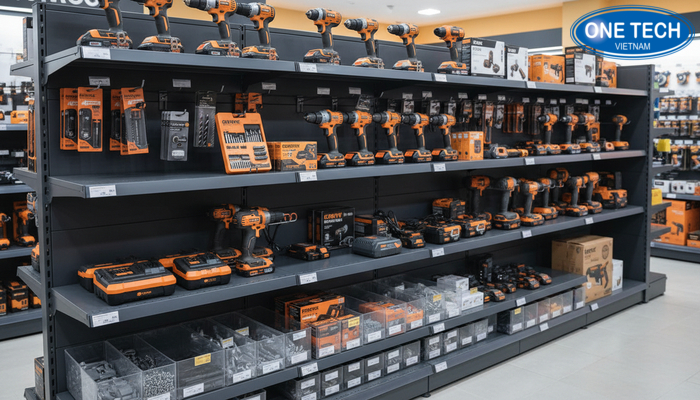 So sánh tiêu chí chọn kệ trưng bày máy khoan Bảng so sánh tiêu chí chọn kệ trưng bày máy khoan theo nhu cầu cửa hàng