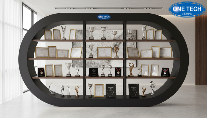 Kệ đa năng trưng bày cúp huy chương bằng khen Kệ đa năng kết hợp tủ kệ trưng bày cúp huy chương và bằng khen