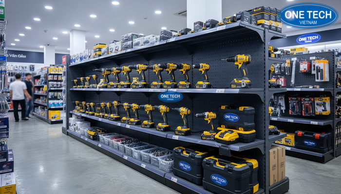 Kệ trưng bày máy khoan phổ biến Tổng hợp các mẫu kệ trưng bày máy khoan phổ biến trong cửa hàng