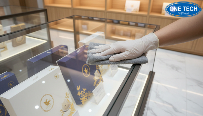 Vệ sinh tủ kính trưng bày yến sào Quy trình vệ sinh tủ kính trưng bày yến sào đúng cách