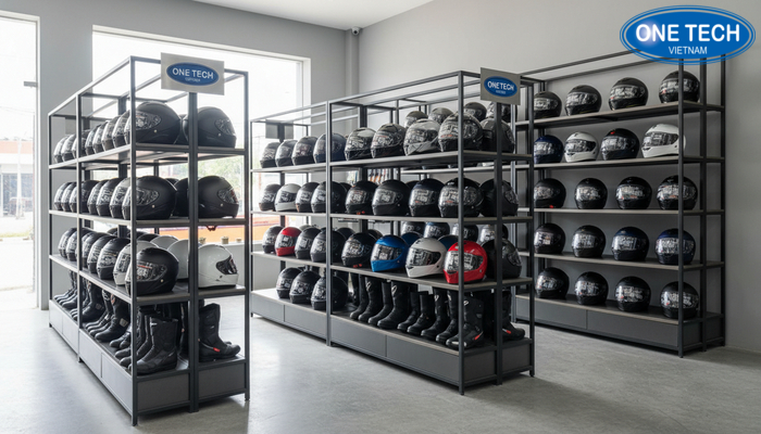 Showroom Kệ siêu thị An Giang trưng bày nhiều mẫu kệ