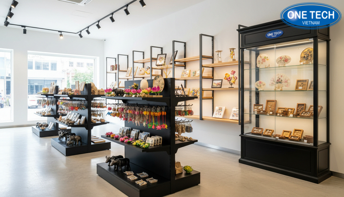 So sánh các mẫu kệ trưng bày phổ biến So sánh kệ đứng, kệ treo tường, tủ kính và kệ có đèn LED