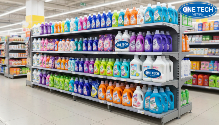 Tiêu chí chọn kệ trưng bày nước giặt chất lượng Tiêu chí chọn kệ trưng bày nước giặt cho cửa hàng