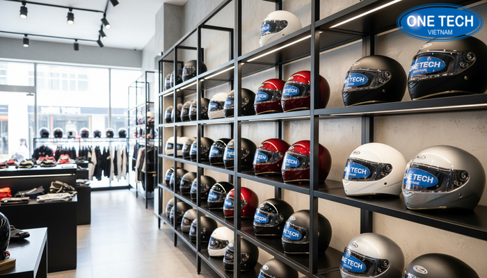 Xu hướng mẫu kệ mũ bảo hiểm hiện đại