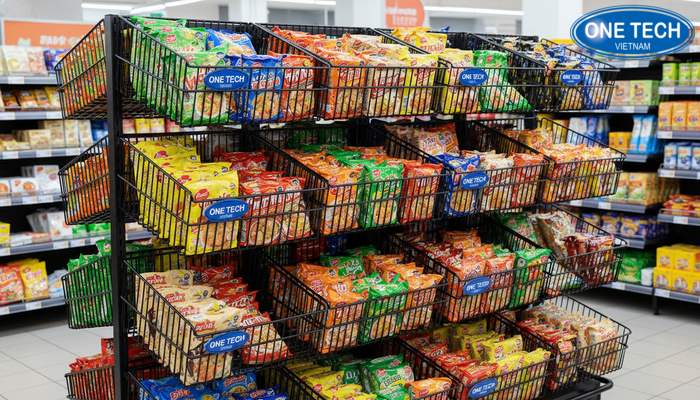 Biểu đồ tải trọng tham khảo cho kệ rổ mì theo từng cấu hình