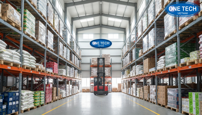 Hình ảnh hiện trường kho tại An Giang sử dụng kệ double deep