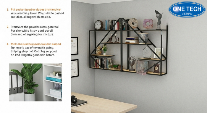 Kệ treo tường trưng bày cúp Kệ treo tường trưng bày cúp gọn cho không gian nhỏ