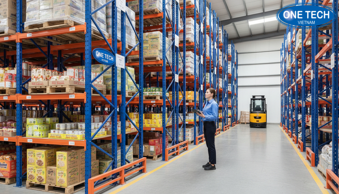 Ví dụ chọn kệ selective Ví dụ chọn kệ selective cho kho thực phẩm theo pallet