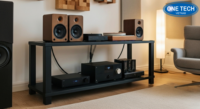 Minh hoa ke trung bay loa chuyen dung trong phong nghe nhac