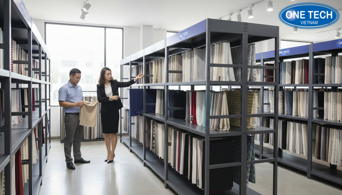 Quy trình tư vấn bố trí và lựa chọn kệ trưng bày vải