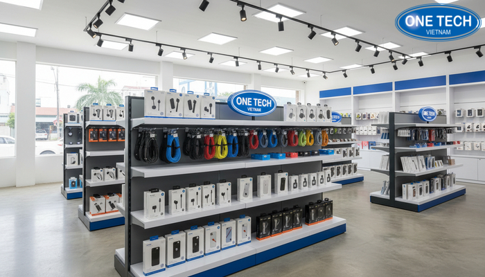 Showroom Kệ siêu thị An Giang OneTech Hình ảnh showroom trưng bày kệ OneTech tại An Giang