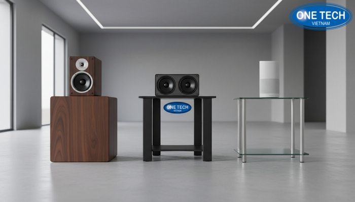 Bang so sanh chat lieu go sat kinh cho ke trung bay loa