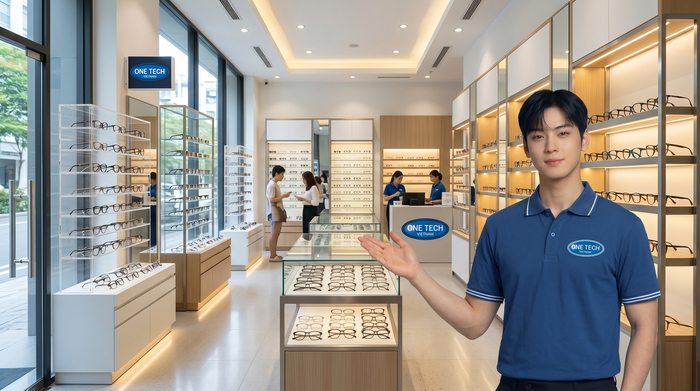 Bố trí kệ trưng bày kính mắt khoa học trong cửa hàng Tổng quan bố trí kệ trưng bày kính mắt trong cửa hàng