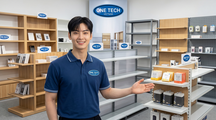 OneTech Group cung cấp kệ trưng bày Showroom hoặc kho hàng kệ siêu thị, sẵn nhiều mẫu kệ trưng bày